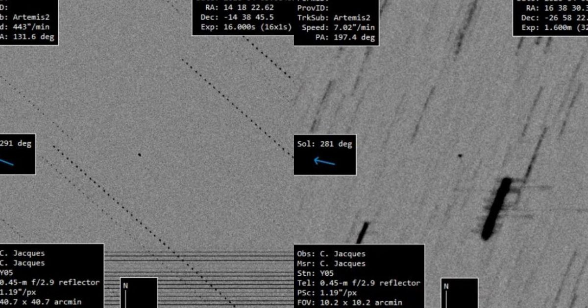 Observatório de Minas Gerais faz imagem da Artemis a 300 km da Terra