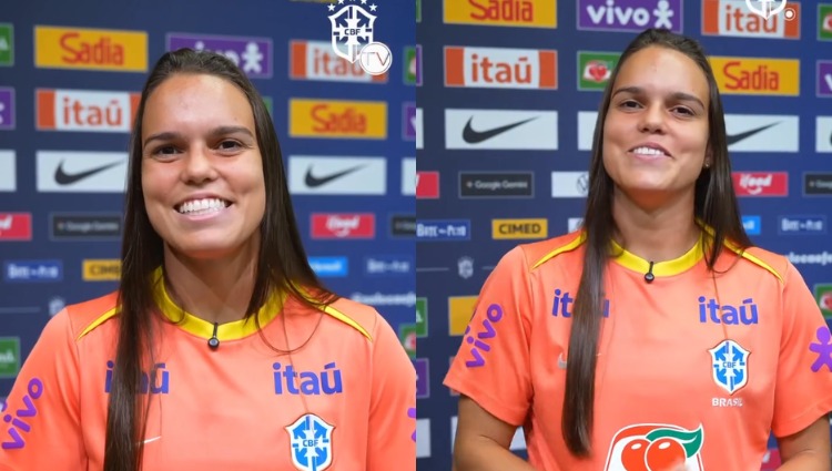 Jogadora de MT convida torcida para apoiar a seleção brasileira na Arena