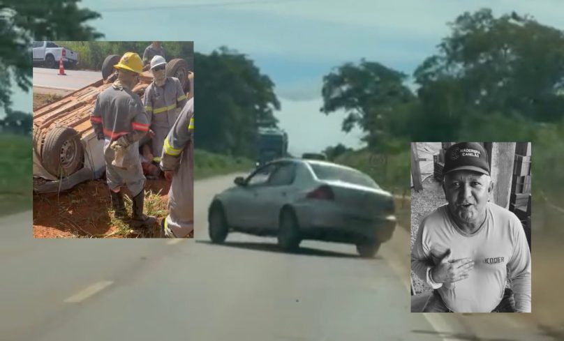 Senhor envolvido em grave acidente no Anel Viário morre em Rondonópolis; vídeo mostra o capotamento