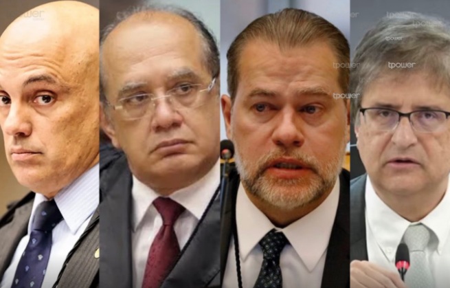 CPI do Crime Organizado pede o indiciamento de Moraes, Toffoli, Gilmar Mendes e Paulo Gonet
