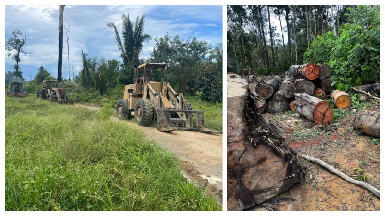 Sema apreende máquinas e aplica multa de R$ 200 mil por extração ilegal em Colniza