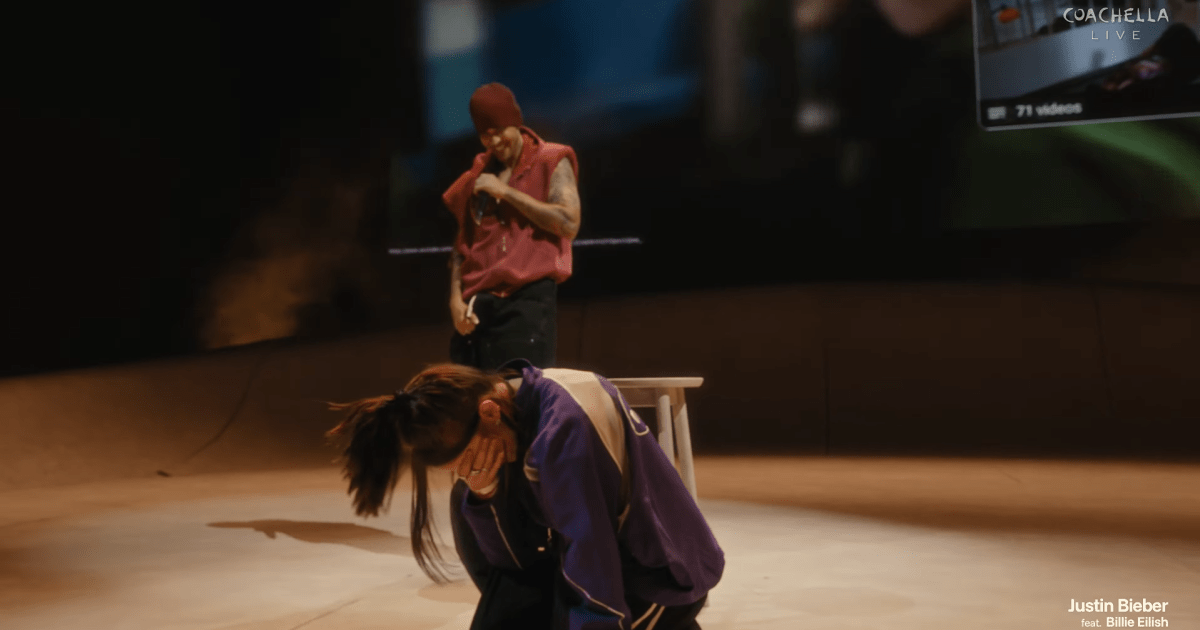 Justin Bieber canta clássico para Billie Eilish no Coachella; veja vídeo