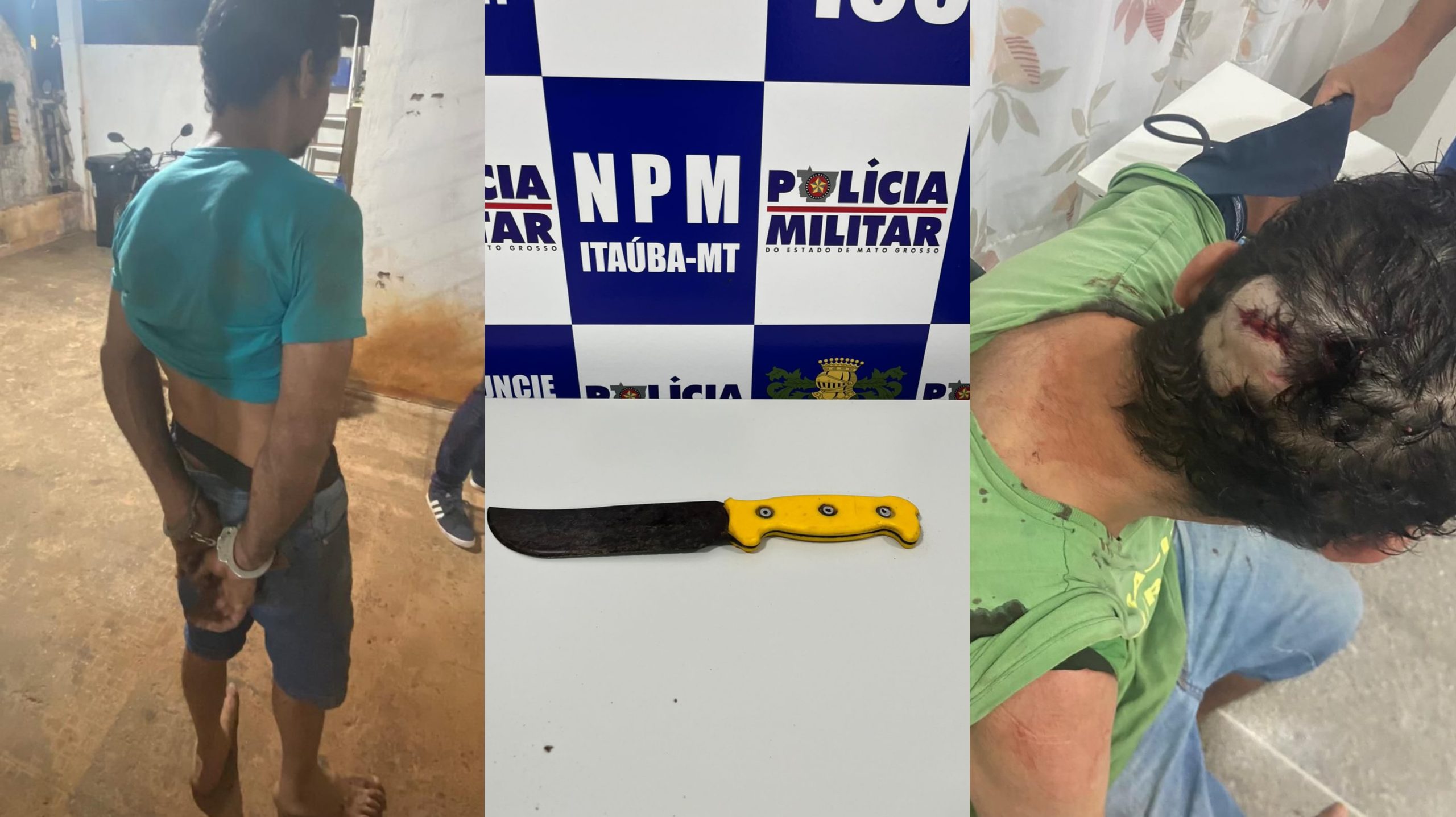 Briga termina em tentativa de homicídio e três feridos em Itaúba