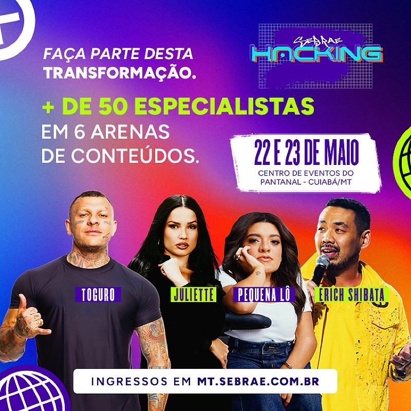 Sebrae Hacking 2026 reúne grandes nomes e promove imersão em inovação e criatividade