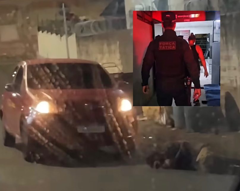 Absurdo: vídeo mostra mulher atropelando e passando por cima da cabeça de morador de rua