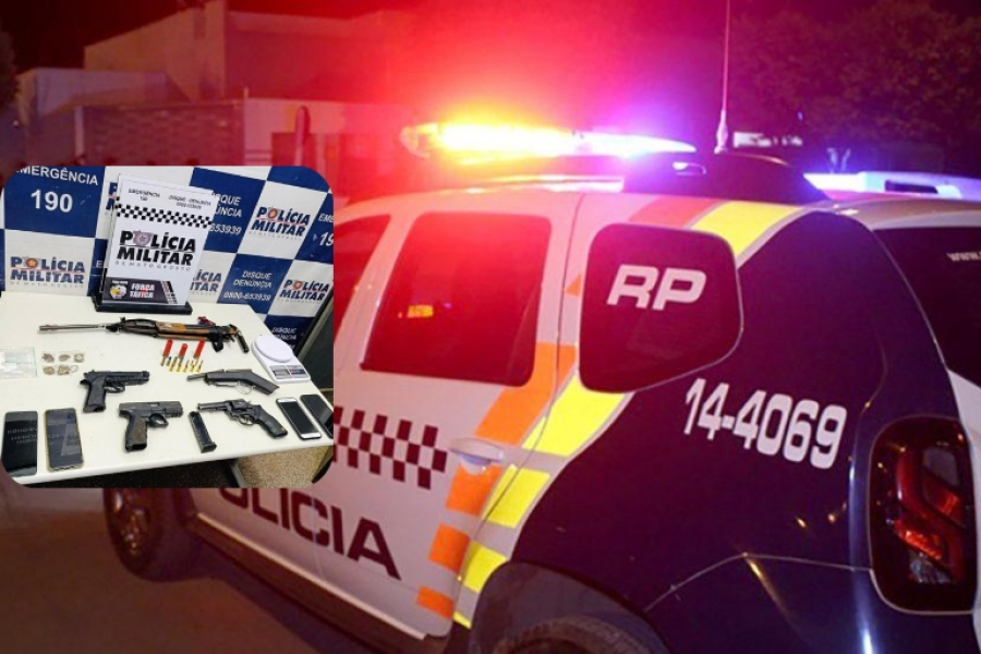 Força Tática prende quatro suspeitos de roubo e apreende armas em Cáceres